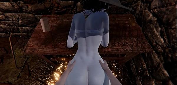  POV fucking the hot vampire milf Lady Dimitrescu in a sex dungeon. Resident Evil Village 3D Hentai.